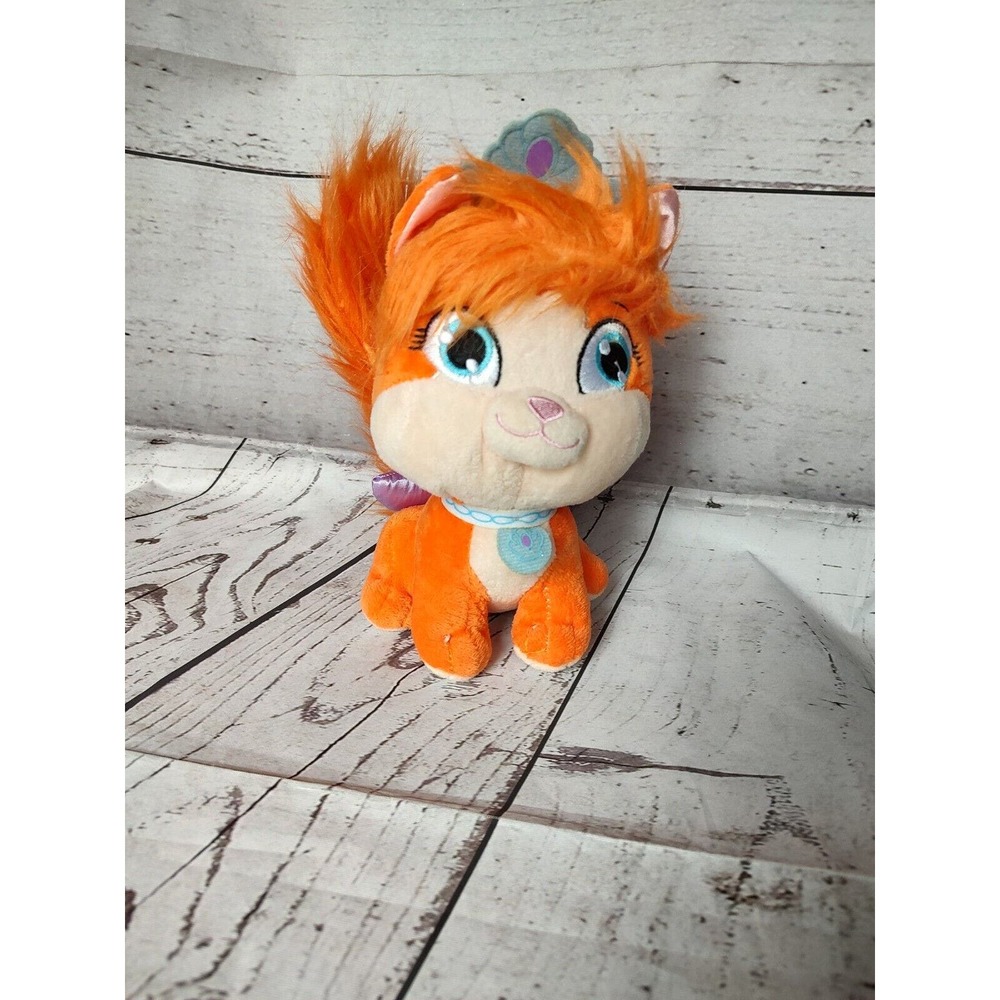 DISNEY PRINCESS PALACE PETS - TREASURE - Ariel's Kitten Cat 9in Orange Plush Toy